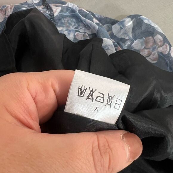 Dalia MacPhee Women's One Shoulder Tie Waist Floral Flowy Dress Multicolor M - Picture 12 of 13